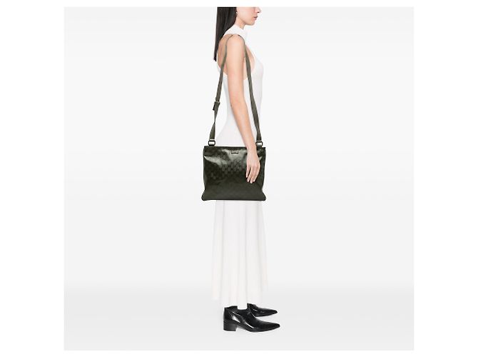 Gucci Green GG Imprime Crossbody Verde Verde scuro - vista 8
