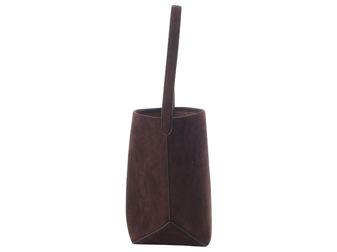 The Row Tote Bag NS Park in camoscio marrone Medium Suede Edge Marrone scuro - vista 11