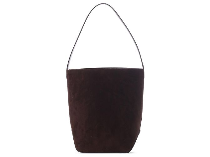 The Row Tote Bag NS Park in camoscio marrone Medium Suede Edge Marrone scuro - vista 3