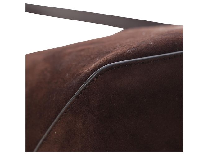 The Row Tote Bag NS Park in camoscio marrone Medium Suede Edge Marrone scuro - vista 7