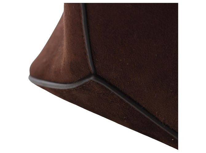 The Row Tote Bag NS Park in camoscio marrone Medium Suede Edge Marrone scuro - vista 9