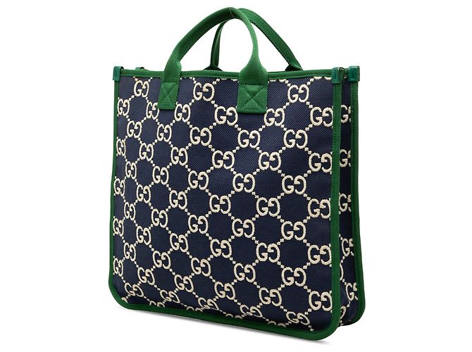 Gucci GG Nylon Web Tote für Kinder in Blau Marineblau - Ansicht 2