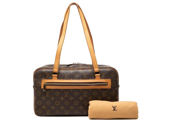 Louis Vuitton Brown Monogram Cite GM Marrone - vista 7