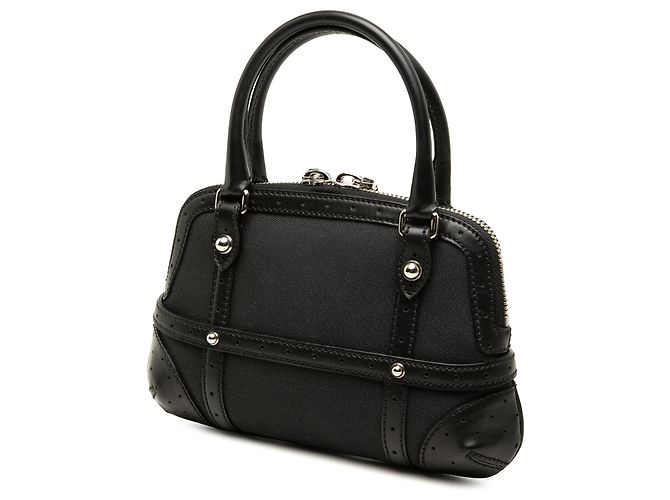 Borsa Gucci Reins in tela nera Nero - vista 2
