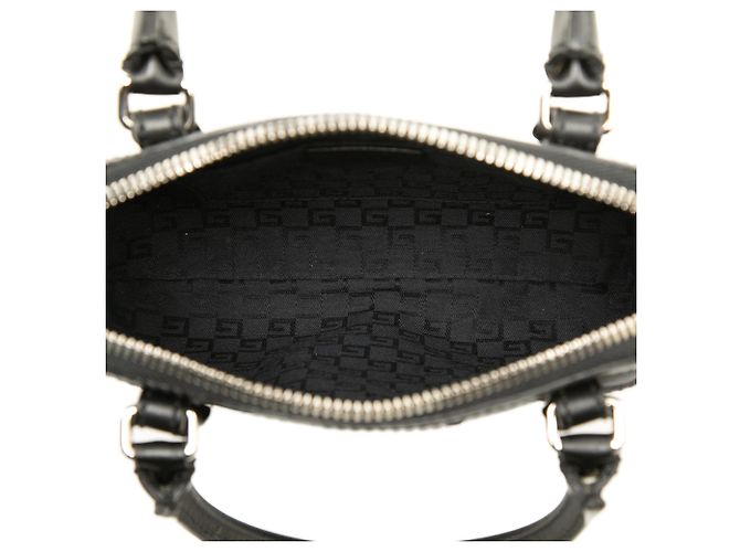 Borsa Gucci Reins in tela nera Nero - vista 4