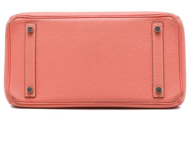 Hermès Orange Clemence Birkin Retourne 30 Arancione Pesca - vista 3