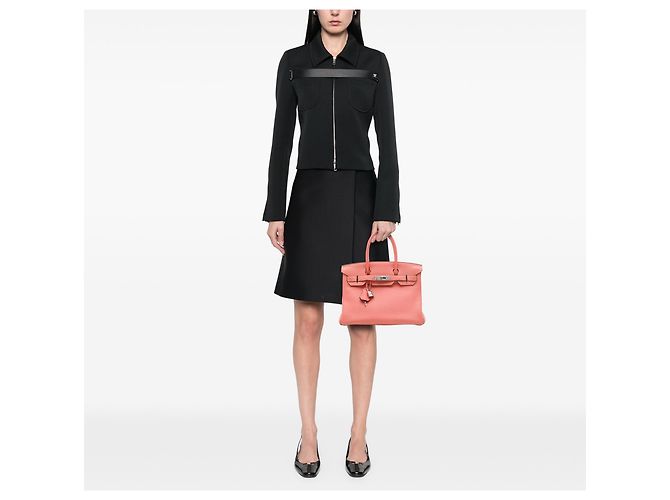 Hermès Orange Clemence Birkin Retourne 30 Arancione Pesca - vista 6