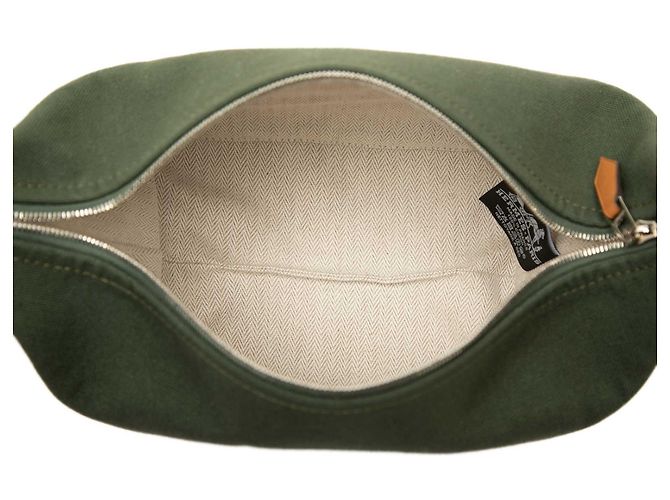 Estojo Hermès Green Small Toile Bride A Brac Verde Verde escuro - vista 4