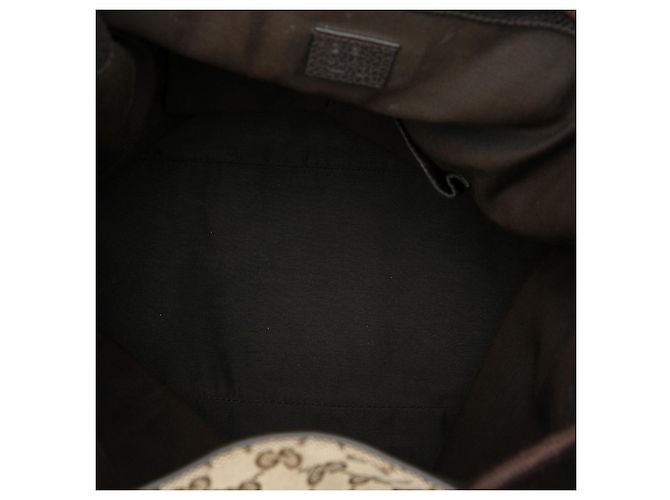 Gucci Beige GG Canvas Drawstring Backpack - view 4