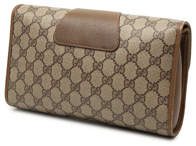 Gucci Beige GG Supreme Web Clutch - Ansicht 2