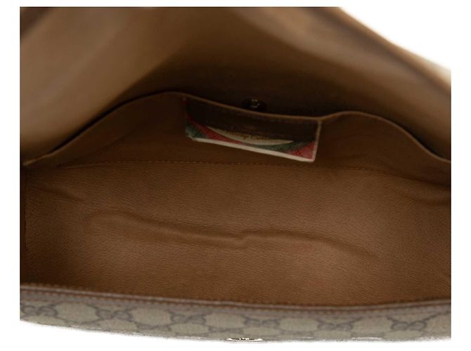 Gucci Beige GG Supreme Web Clutch - Ansicht 4