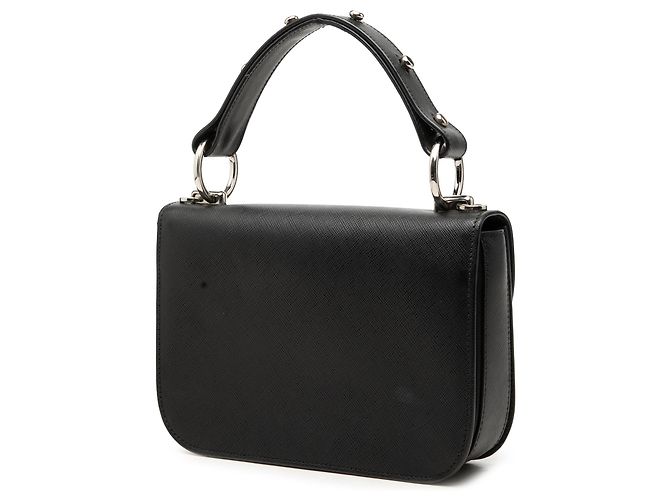 Bolsa Satchel Prada Black Saffiano Lux Arcade Preto - vista 2