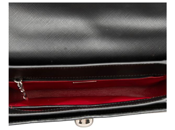 Bolsa Satchel Prada Black Saffiano Lux Arcade Preto - vista 4