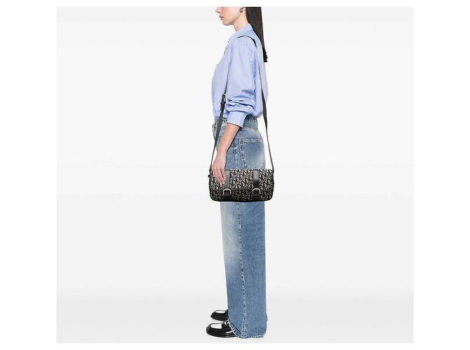 Autre Marque Borsa a tracolla con patta Diorissimo Trotter Canvas Blu Dior Blu navy - vista 8