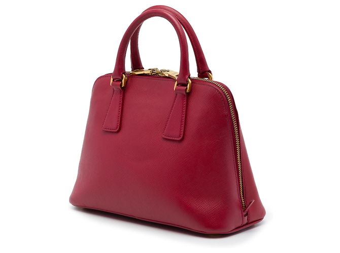 Borsa Prada Red Small Saffiano Lux Promenade Satchel Rosso - vista 2