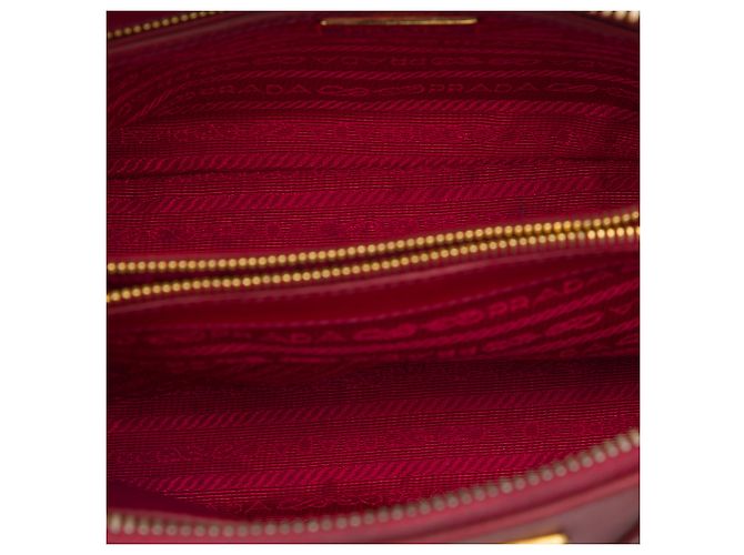Borsa Prada Red Small Saffiano Lux Promenade Satchel Rosso - vista 4