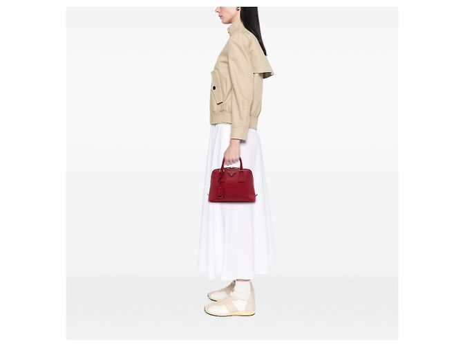 Borsa Prada Red Small Saffiano Lux Promenade Satchel Rosso - vista 6
