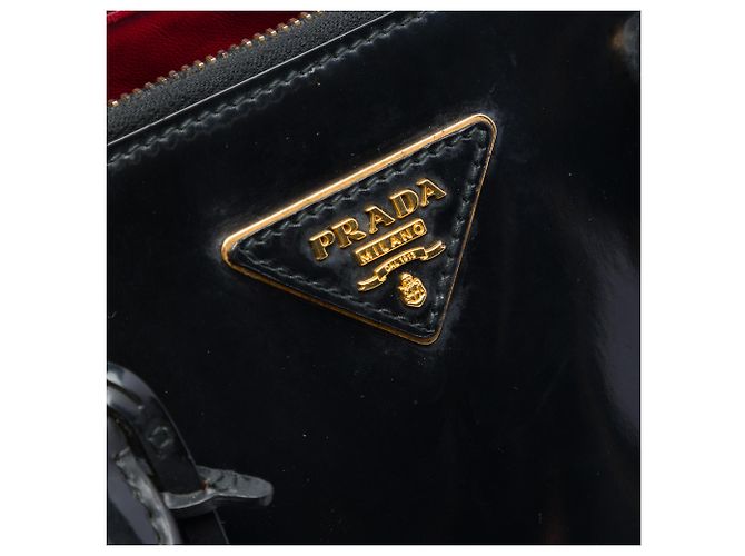 Prada Promenade Satchel aus Spazzolato-Leder in Schwarz, Medium - Ansicht 5