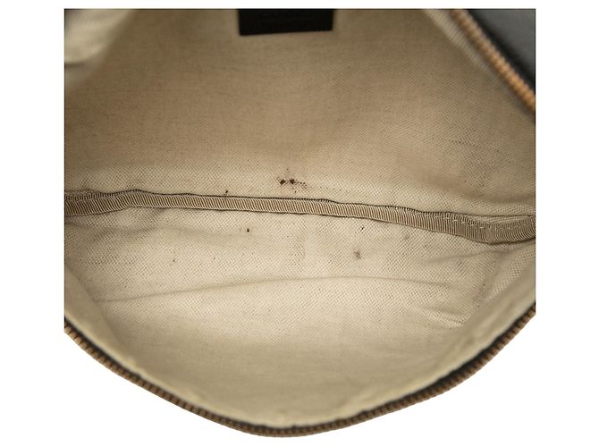 Borsa a cintura Gucci in pelle di vitello nera con logo Web Nero - vista 4