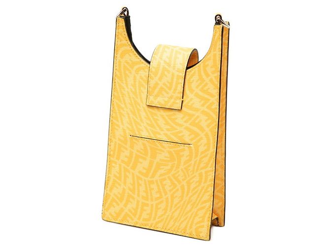 Bolsa de ombro Fendi FF Vertigo Amarelo - vista 2
