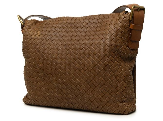 Borsa a tracolla Bottega Veneta in pelle marrone - vista 2