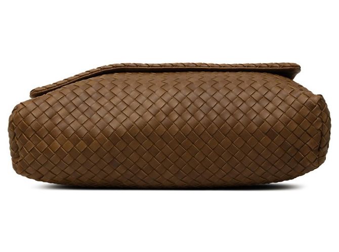 Borsa a tracolla Bottega Veneta in pelle marrone - vista 3