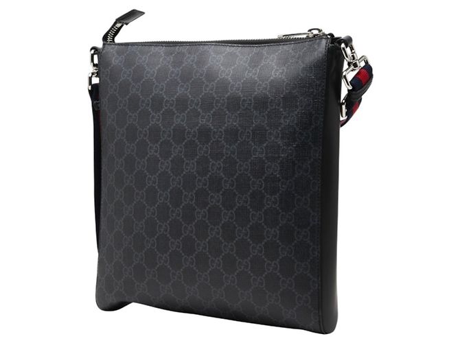 Borsa a tracolla Gucci Courier GG Supreme in grigio Marrone - vista 2