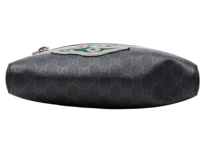 Borsa a tracolla Gucci Courier GG Supreme in grigio Marrone - vista 3