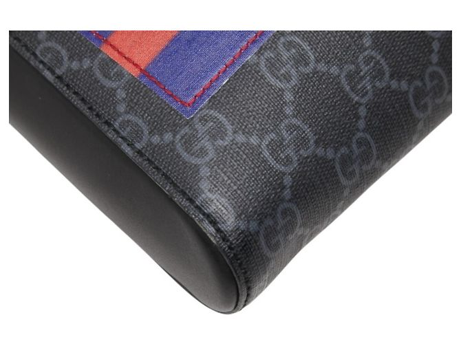 Borsa a tracolla Gucci Courier GG Supreme in grigio Marrone - vista 5