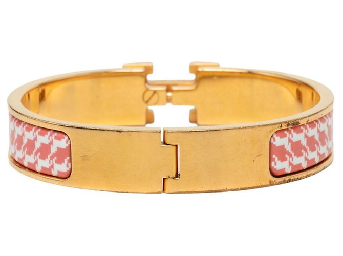 Hermès Bracciale Hermes Click H PM Cheval Pixel Charm Rosa D'oro Arancione - vista 3
