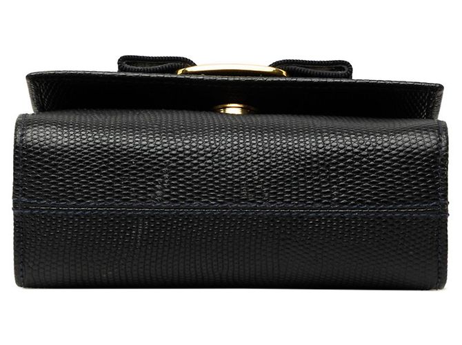 Borsa a tracolla mini con catena Salvatore Ferragamo Vara Ribbon Blu navy - vista 3
