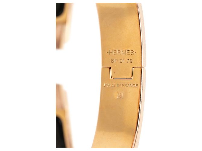 Hermès Hermes Click H Armband mit Anhänger Schwarz Golden - Ansicht 5