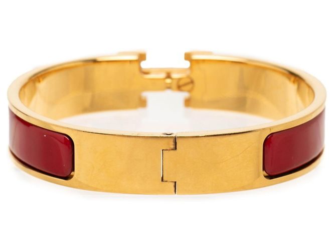 Hermès Hermes Click H PM Charm Armband Rot Golden Bordeaux - Ansicht 3
