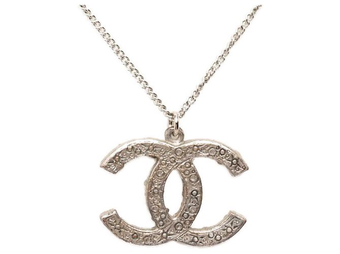Chanel Coco Mark Vintage Gliederkette mit Anhänger Silber - Ansicht 2