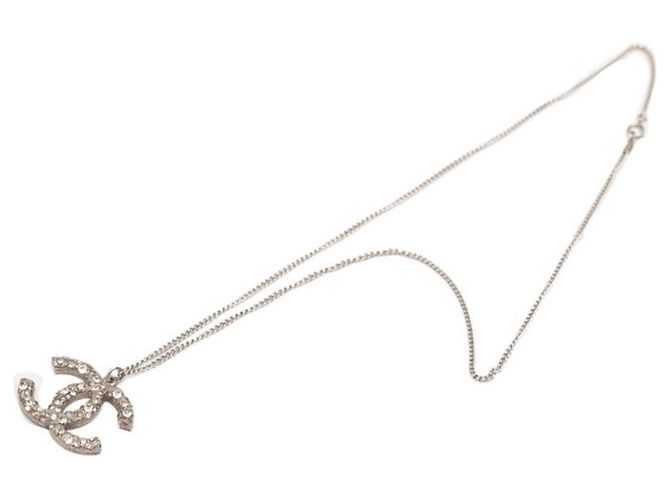 Chanel Coco Mark Vintage Gliederkette mit Anhänger Silber - Ansicht 3