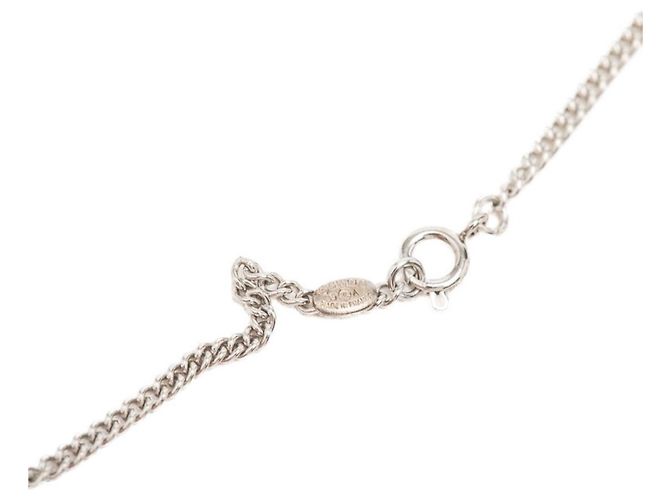 Chanel Coco Mark Vintage Gliederkette mit Anhänger Silber - Ansicht 4