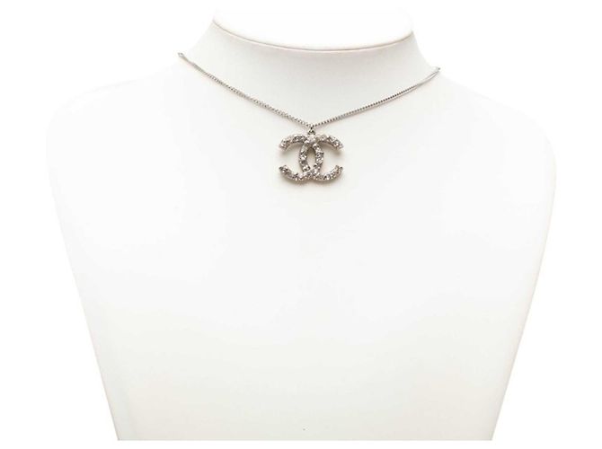 Chanel Coco Mark Vintage Gliederkette mit Anhänger Silber - Ansicht 5