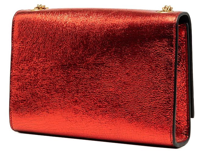 Autre Marque Borsa a tracolla Saint Laurent YSL Logo Cassandra con catena Rosso - vista 2