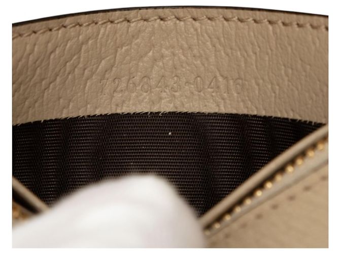 Mini mala Gucci GG Supreme em forma de meia lua Bege - vista 6