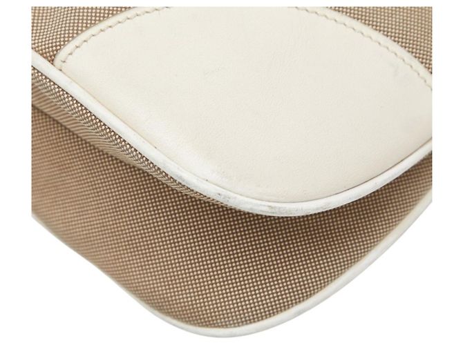 Sac bandoulière Prada Logo Blanc Beige - vue 4