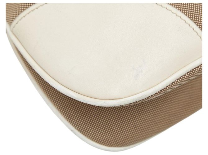 Sac bandoulière Prada Logo Blanc Beige - vue 7