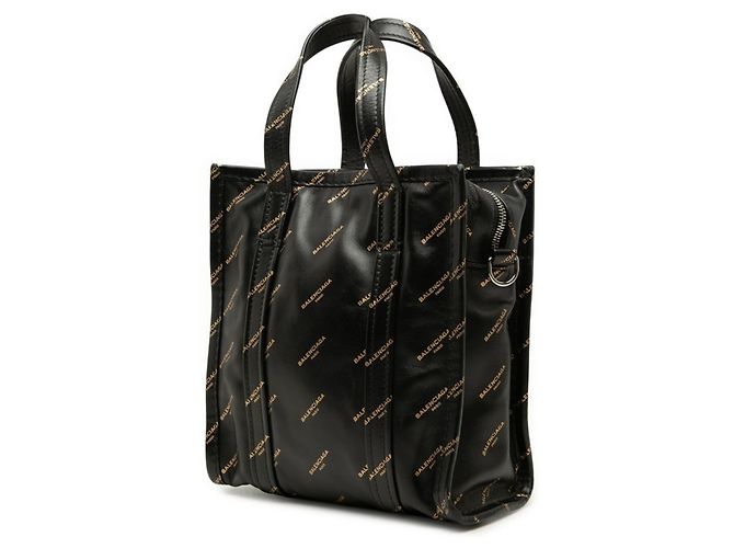 Everyday Borsa Tote Balenciaga in pelle nera con logo Nero - vista 2