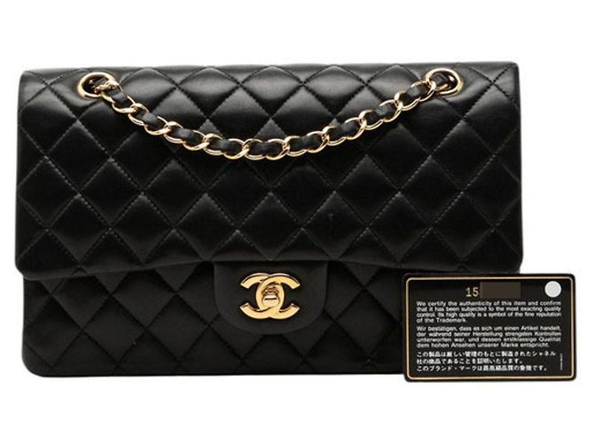 Timeless Bolso de hombro Chanel Coco Mark Double Flap Matelassé Negro - vista 7