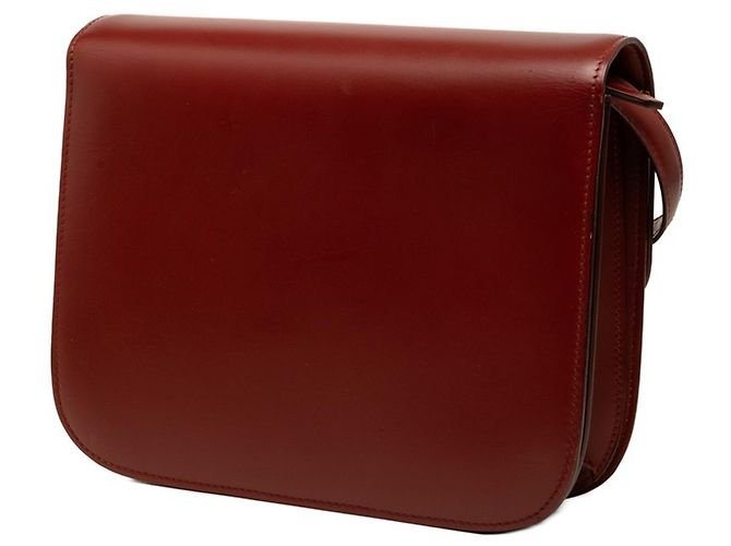 Céline Bolsa de Ombro Celine Classic Box Vermelho Bordeaux - vista 2