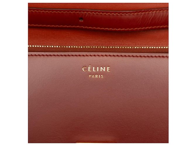 Céline Bolsa de Ombro Celine Classic Box Vermelho Bordeaux - vista 5