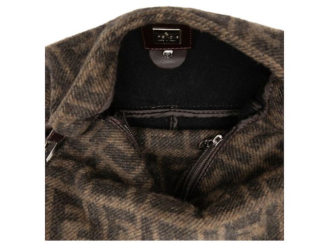 Borsa a secchiello Fendi Zucca Mamma Marrone - vista 4