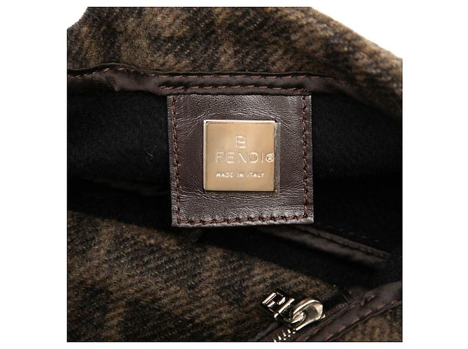 Borsa a secchiello Fendi Zucca Mamma Marrone - vista 5