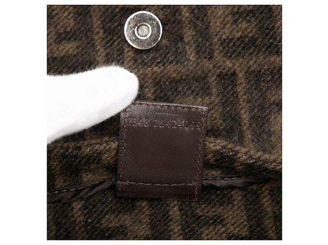 Borsa a secchiello Fendi Zucca Mamma Marrone - vista 6