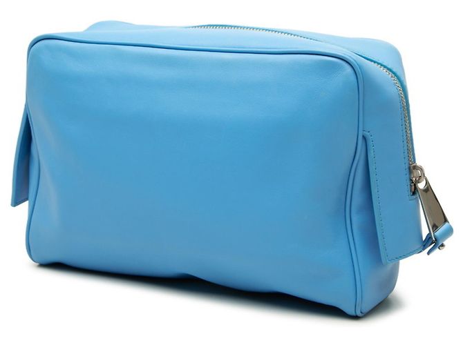 Clutch Second Bag Bottega Veneta in pelle blu - vista 2