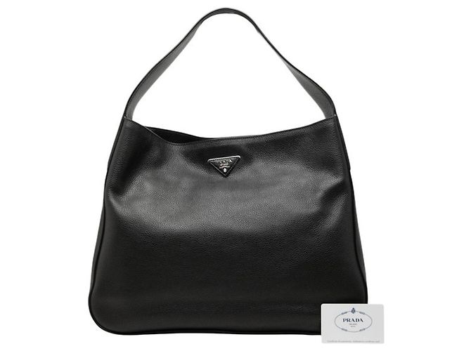Prada One-Shoulder-Tasche mit Dreiecks-Logo-Plakette Schwarz - Ansicht 6